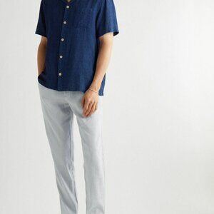 Club Monaco Linen Blend Gray Trousers